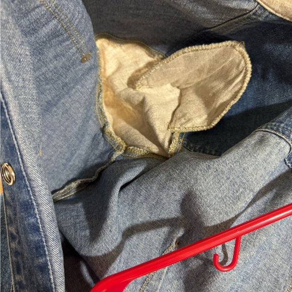 VTG y2k Paris Blues Denim Maxi Shirt Dress Med Wash Sz 7 Short Sleeve Linen 90s - Picture 10 of 10